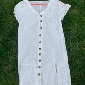 White button dress